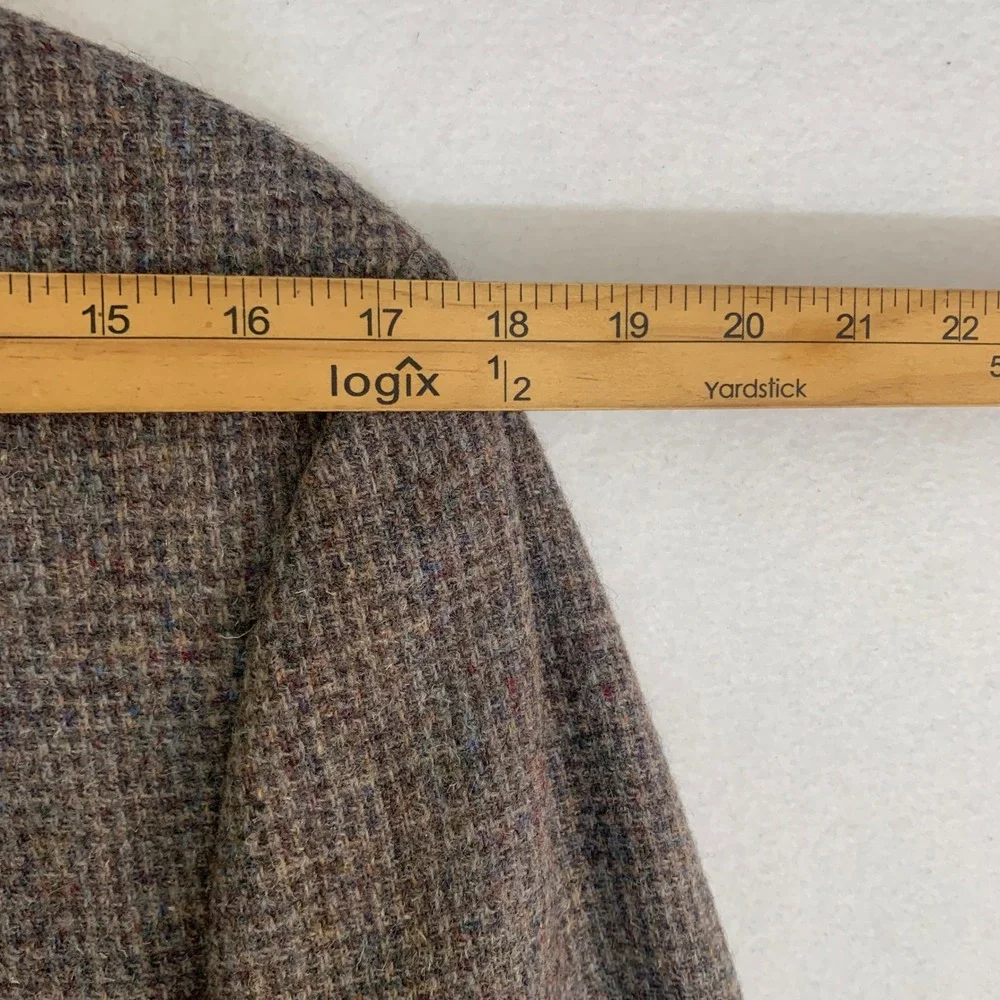 Harris Tweed Blazer Mens 40R Brown Tan Scottish Wool Sport Coat 2-Button Vintage